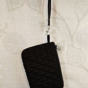 Vera Bradley Black Quilted Wristlet